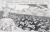 Moses attempts to traverse the Red Sea